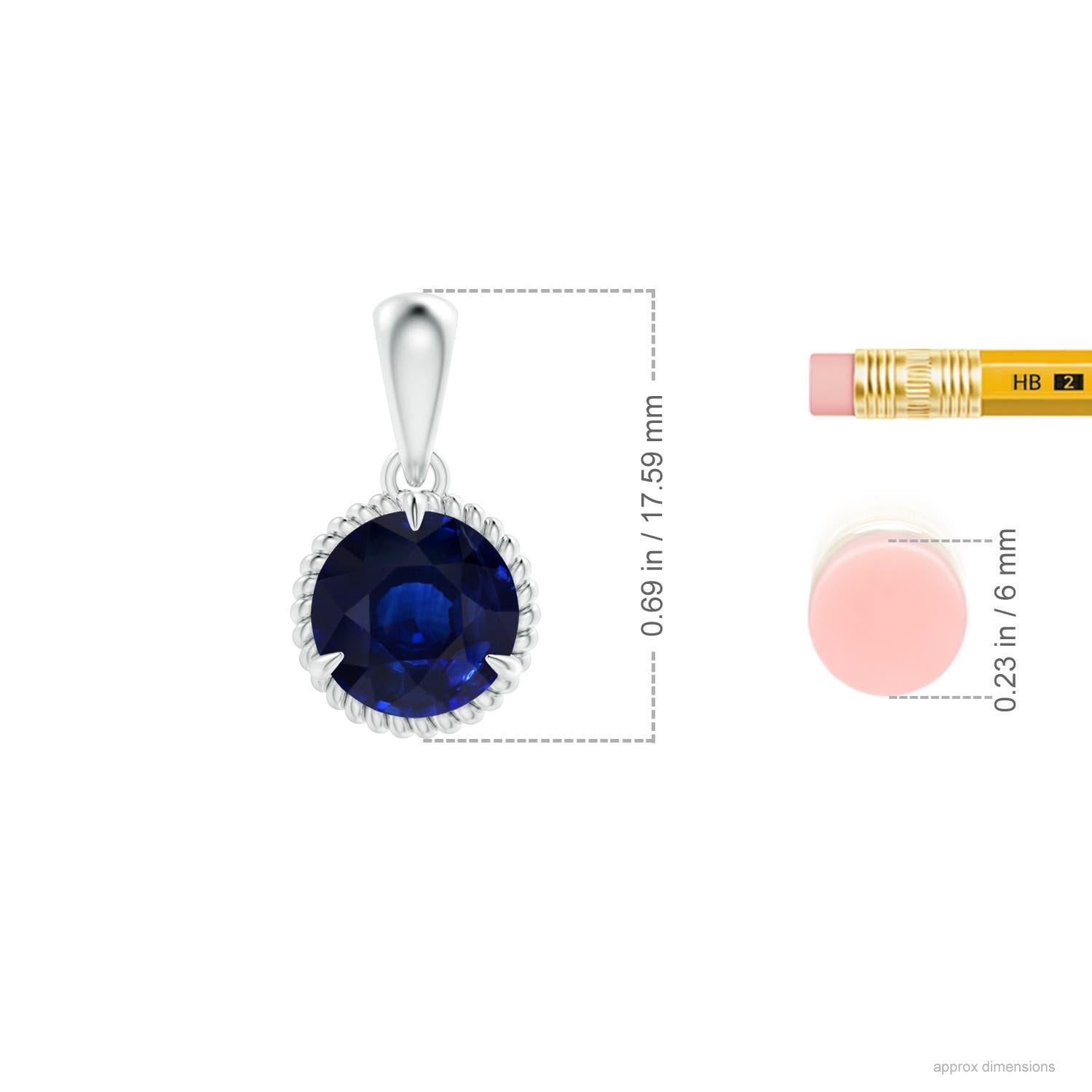 ANGARA GIA Certified Natural Sapphire Solitaire Platinum Pendant Necklace In New Condition In Los Angeles, CA