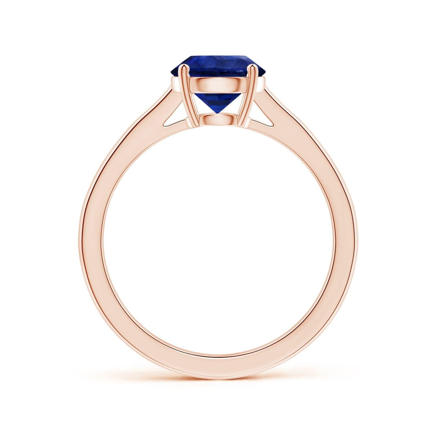 For Sale:  Angara GIA Certified Natural Sapphire Solitaire Ring in Rose Gold 2