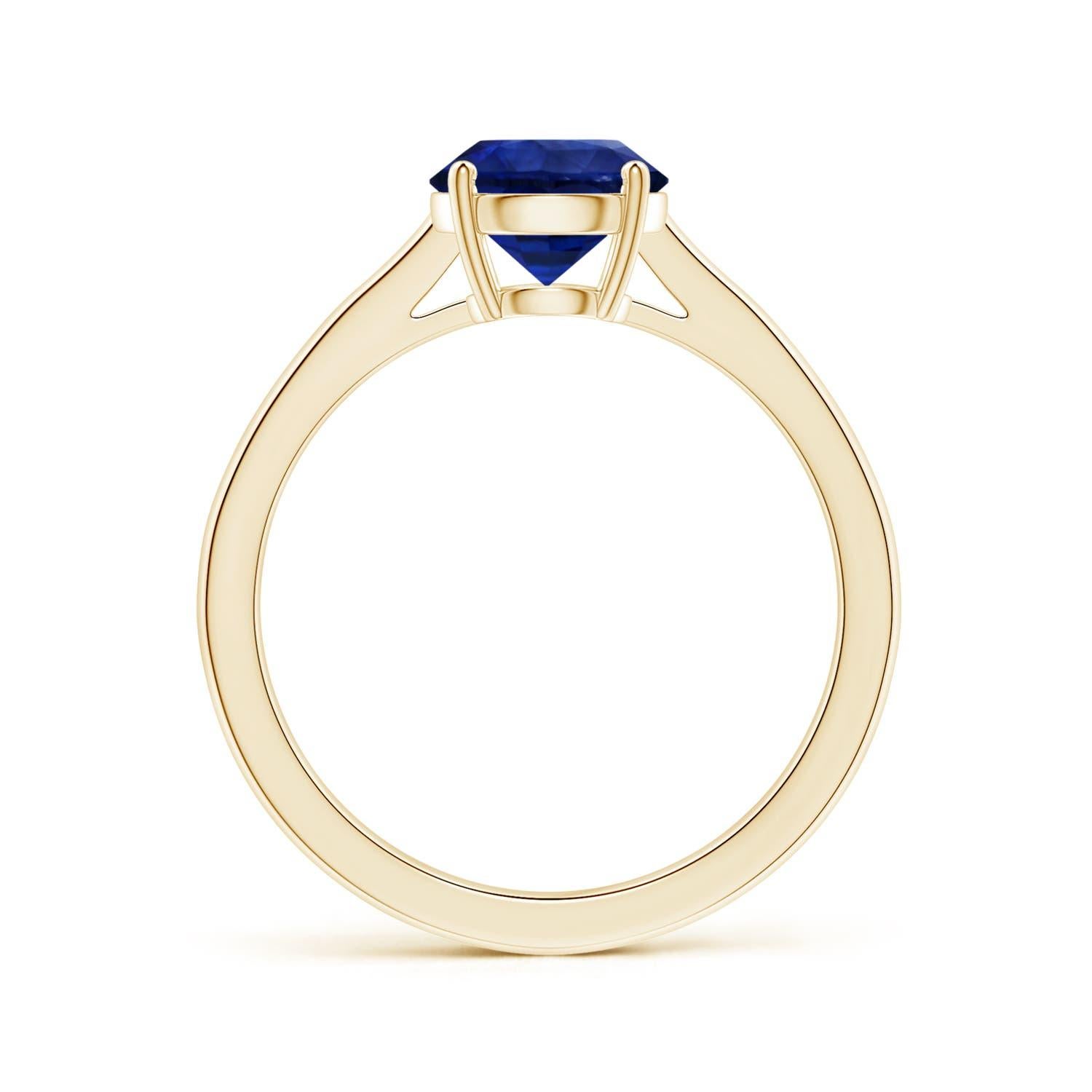 For Sale:  ANGARA GIA Certified Natural Sapphire Solitaire Ring in Yellow Gold 2