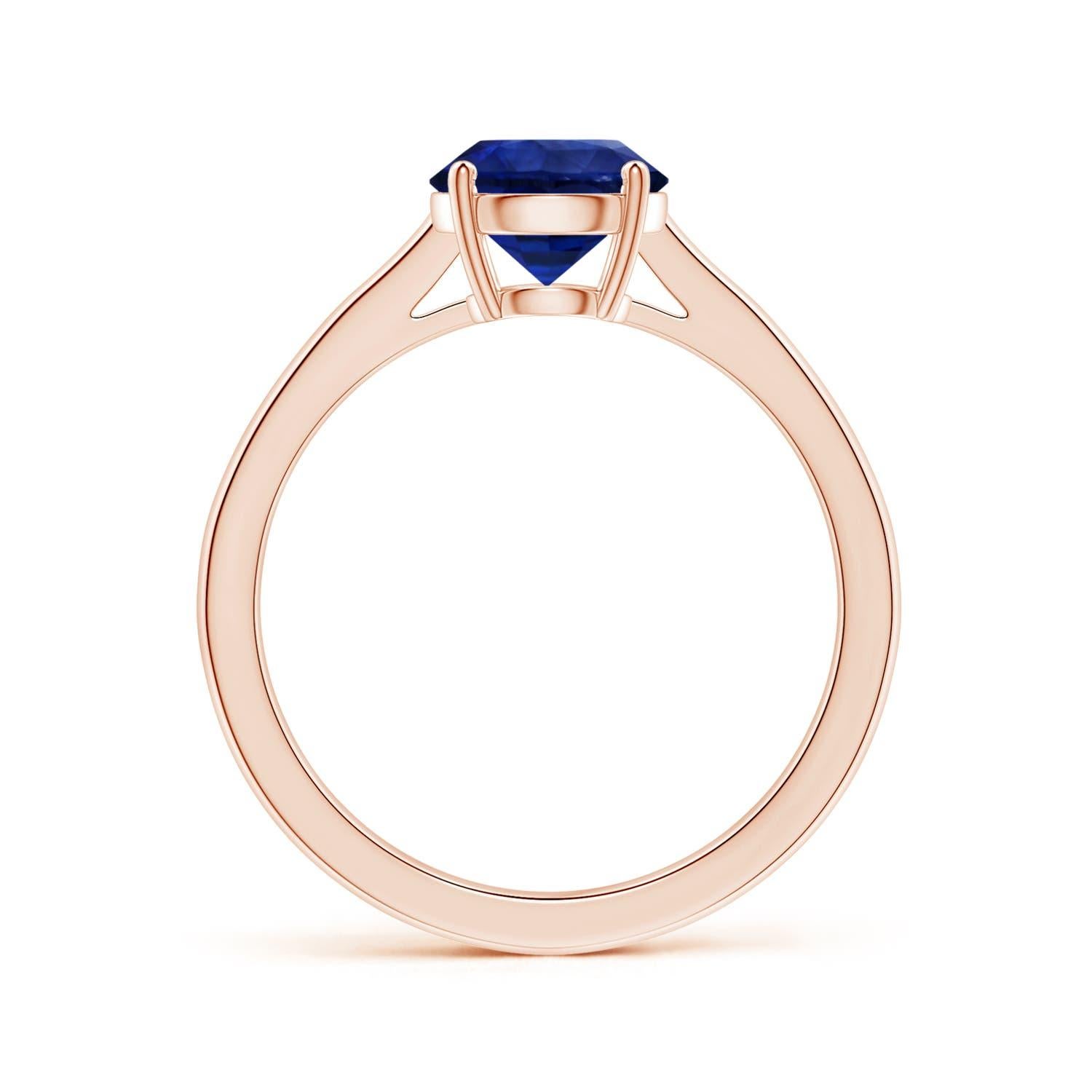 ANGARA GIA Certified Natural Sapphire Solitaire Ring in Yellow Gold 3