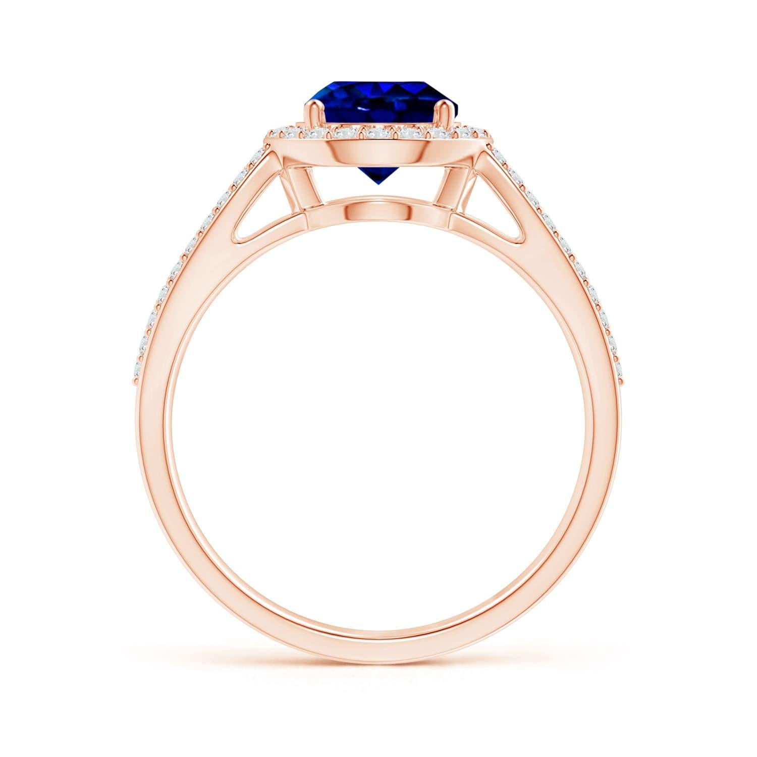 For Sale:  ANGARA GIA Certified Natural Sapphire Vintage Style Rose Gold Ring 2