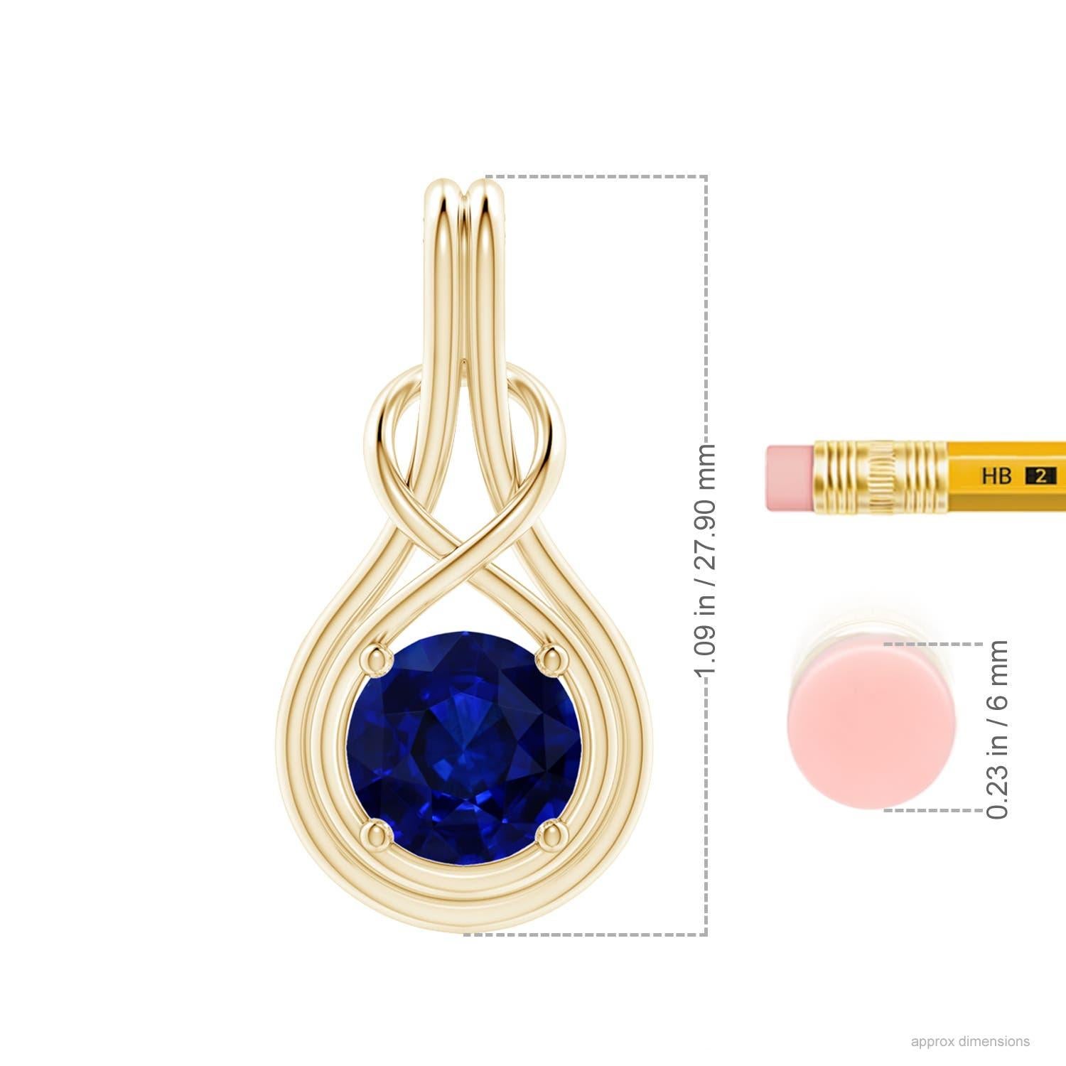 Angara Gia Certified Natural Sapphire Yellow Gold Pendant Necklace In New Condition For Sale In Los Angeles, CA