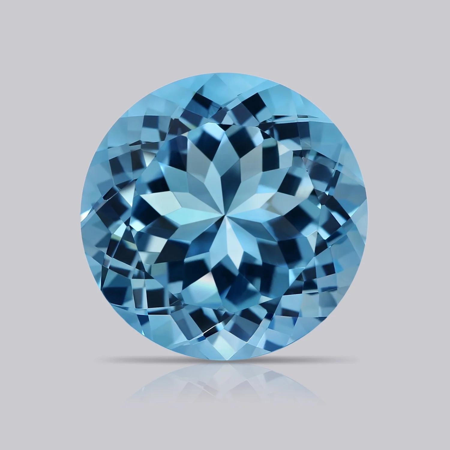 ANGARA GIA Certified Natural Sky Blue Topaz Halo Ring in Rose Gold with Diamonds 8