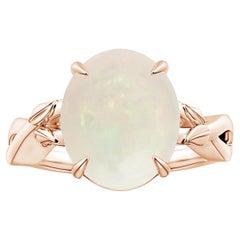 ANGARA GIA Certified Natural Solitaire 6.40ct Opal Ring in 14K Rose Gold