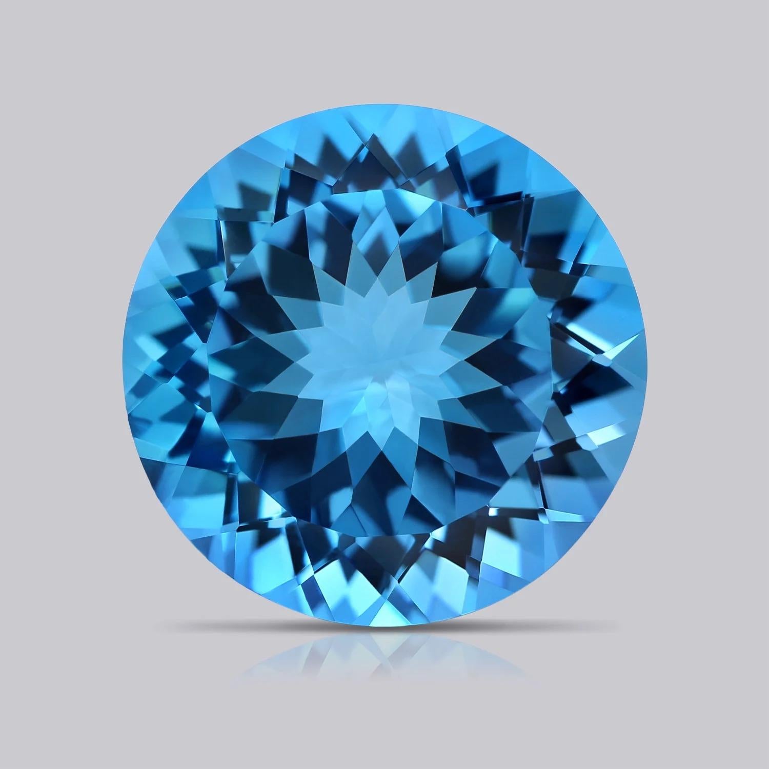 ANGARA GIA Certified Natural Swiss Blue Topaz Cocktail Ring in Rose Gold 8