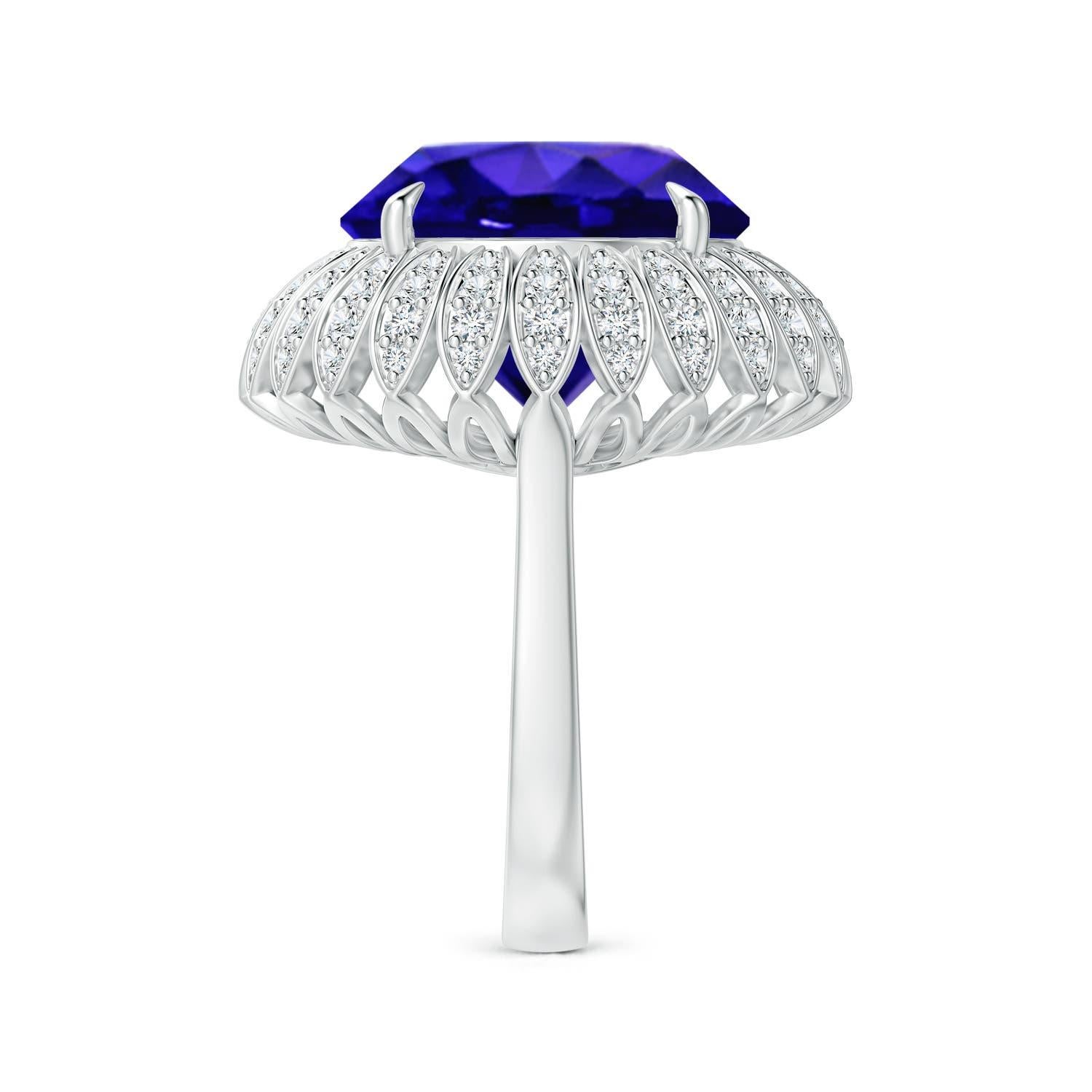 For Sale:  Angara GIA Certified Natural Tanzanite Cocktail Ring in White Gold 3