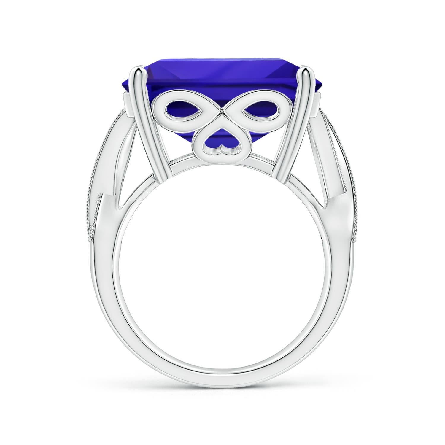 For Sale:  Angara GIA Certified Natural Tanzanite Criss Cross Ring in Platinum 2