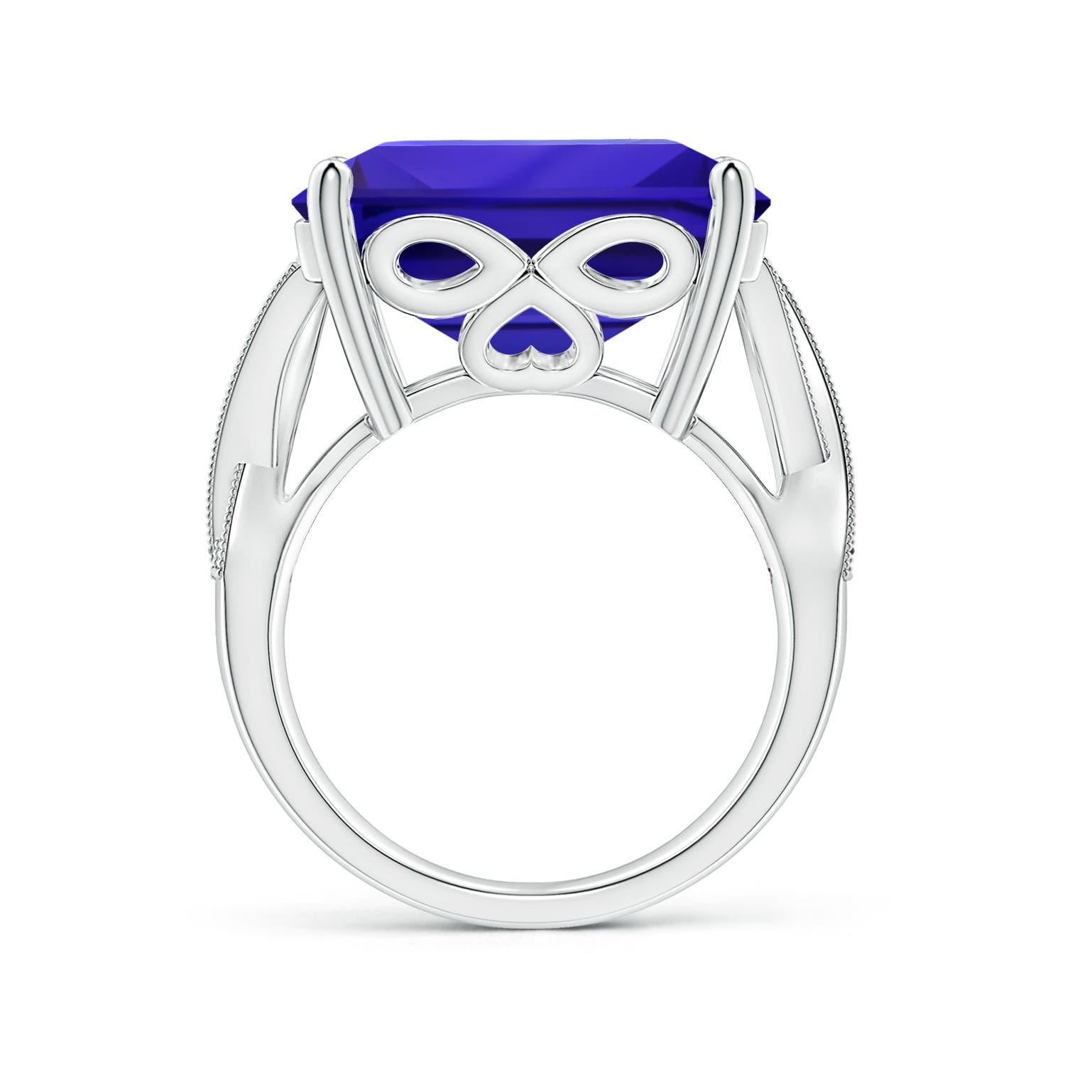 For Sale:  ANGARA GIA Certified Natural Tanzanite Criss Cross Ring in White Gold 2