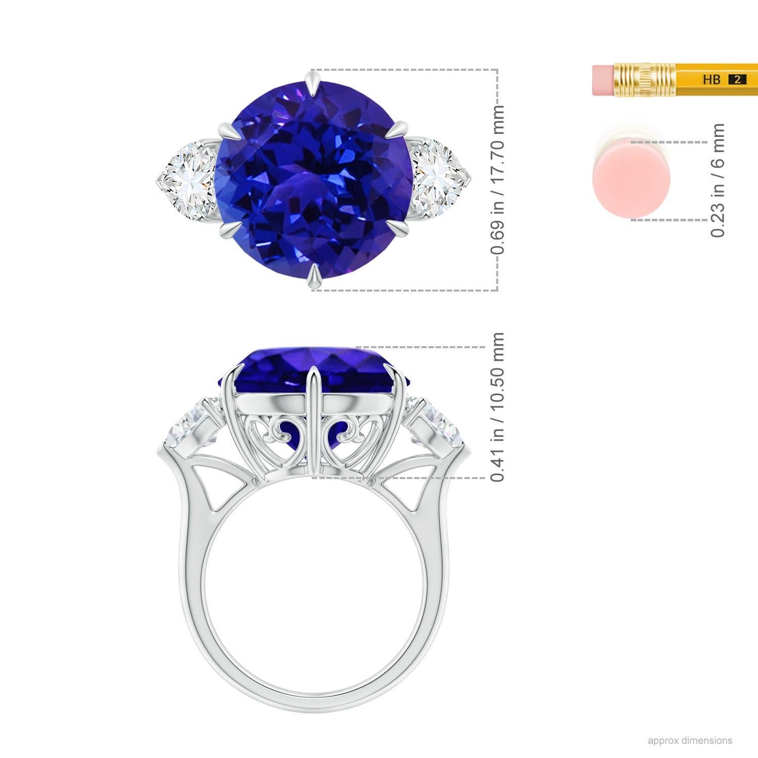 For Sale:  GIA Certified Natural Tanzanite & Diamond Ring in White Gold 5