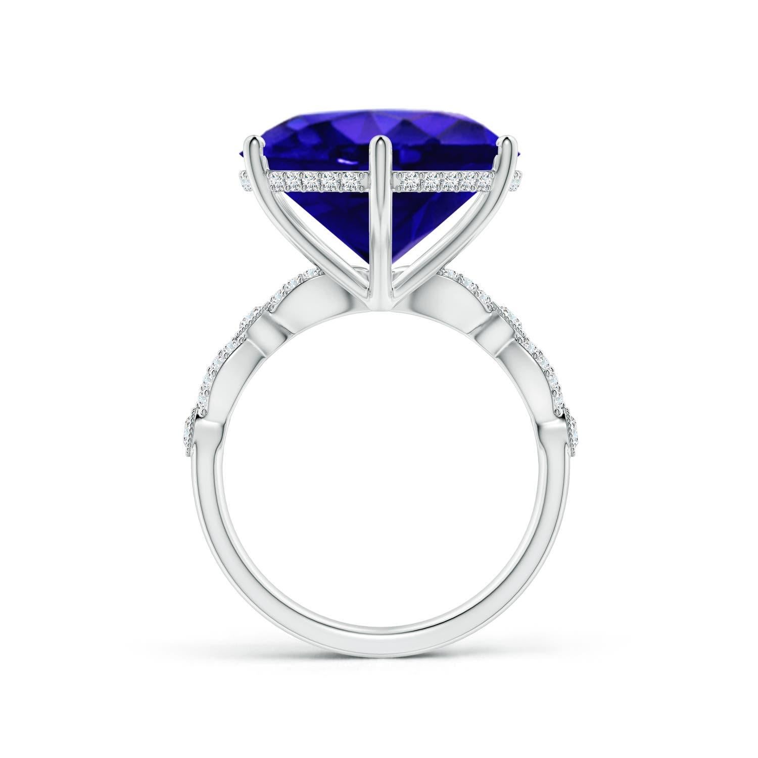 For Sale:  Angara GIA Certified Natural Tanzanite Solitaire Ring in White Gold 2