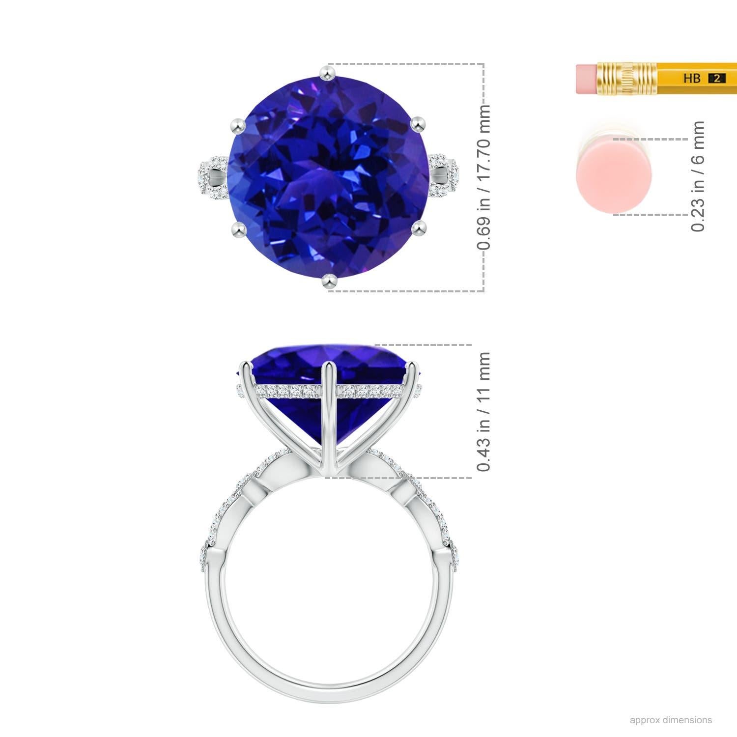 For Sale:  Angara GIA Certified Natural Tanzanite Solitaire Ring in White Gold 5