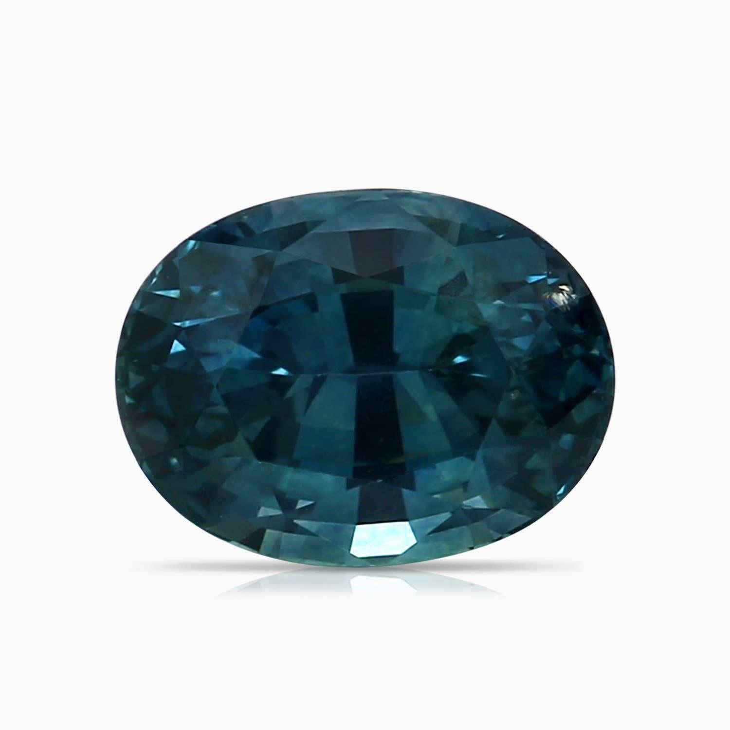 For Sale:  ANGARA GIA Certified Natural Teal Sapphire Ring in White Gold with Halo 5