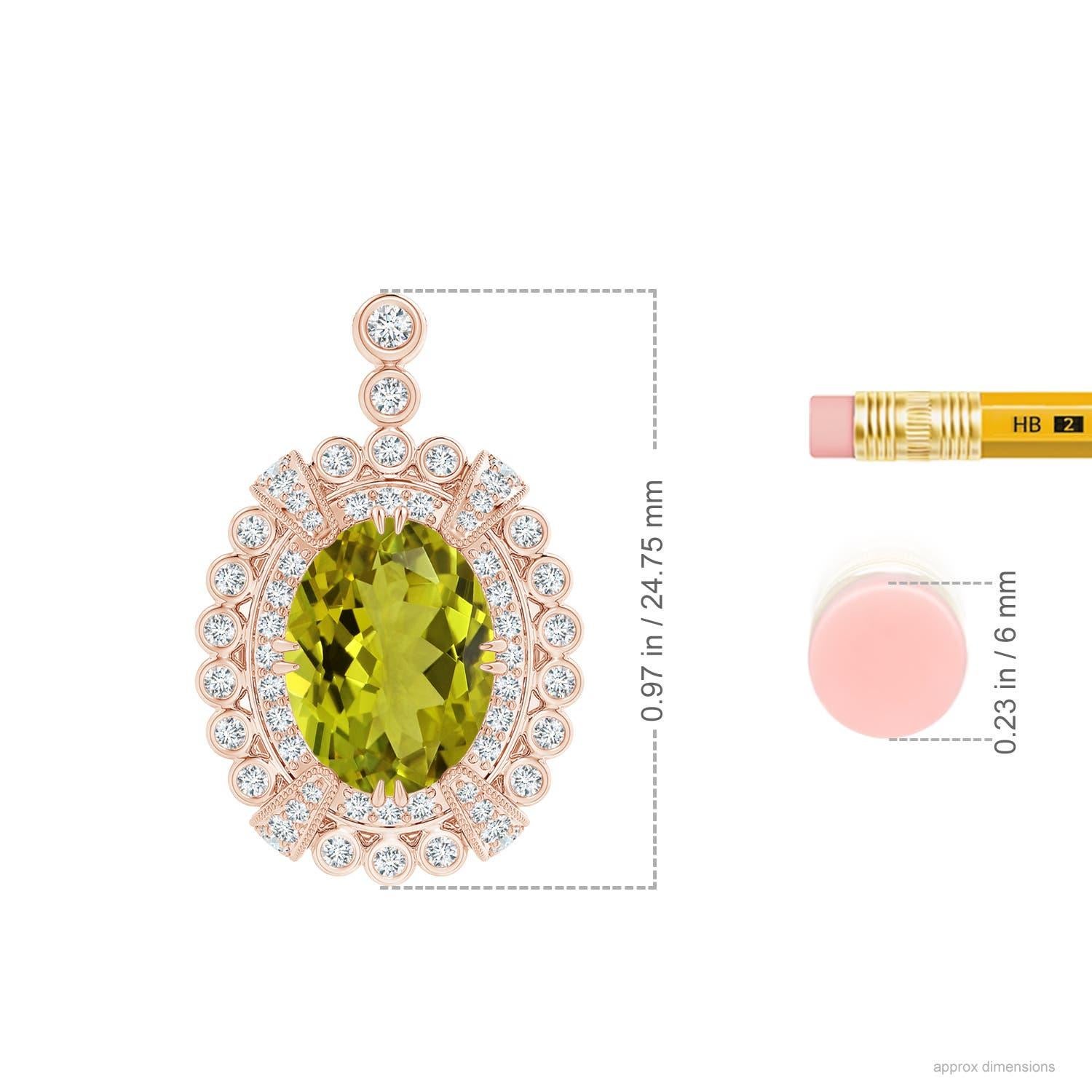 ANGARA Natural GIA Certified Oval 2.77 ct Tourmaline Pendant in 18K Rose Gold In New Condition In Los Angeles, CA