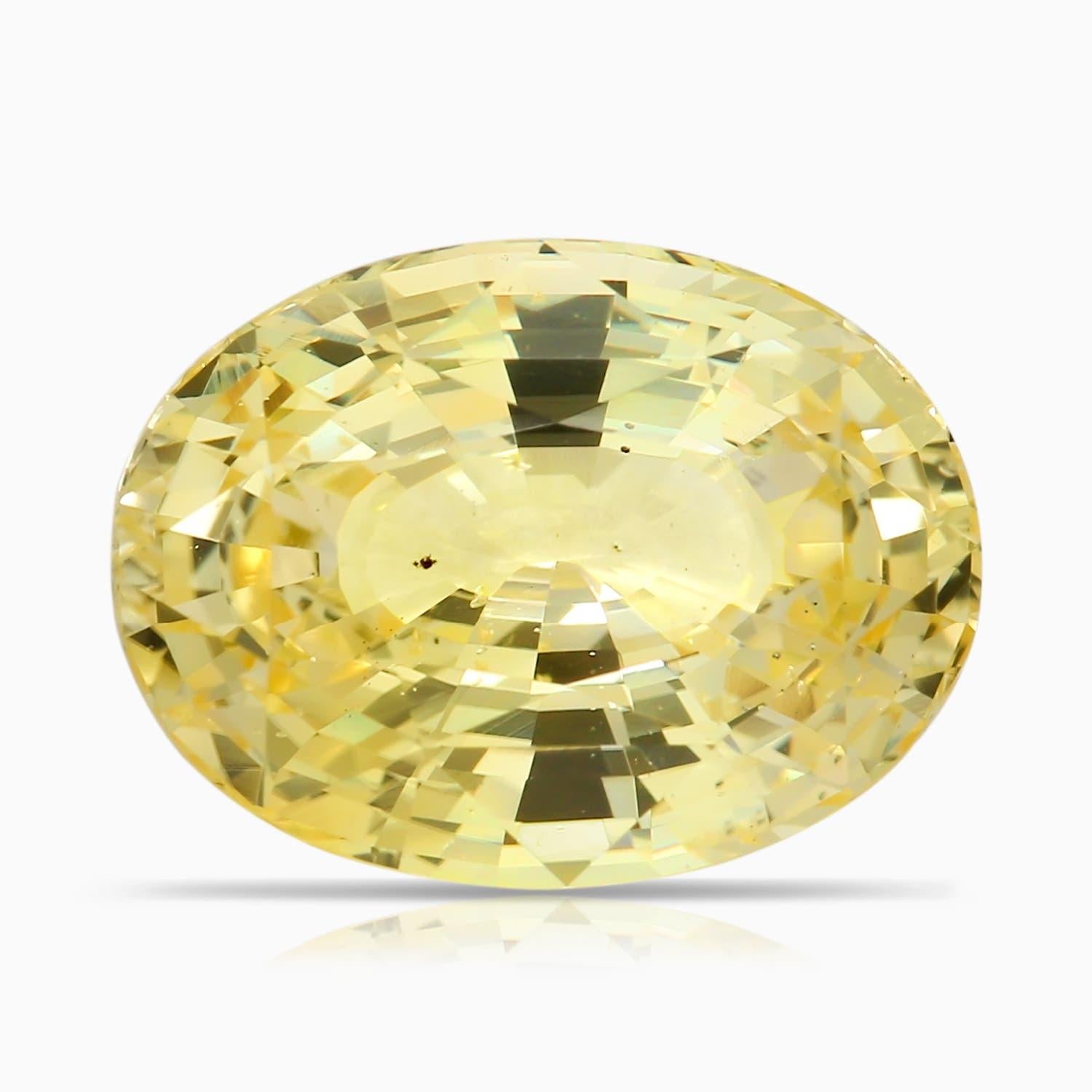 For Sale:  ANGARA GIA Certified Natural Yellow Sapphire & Diamond Bypass White Gold Ring 6