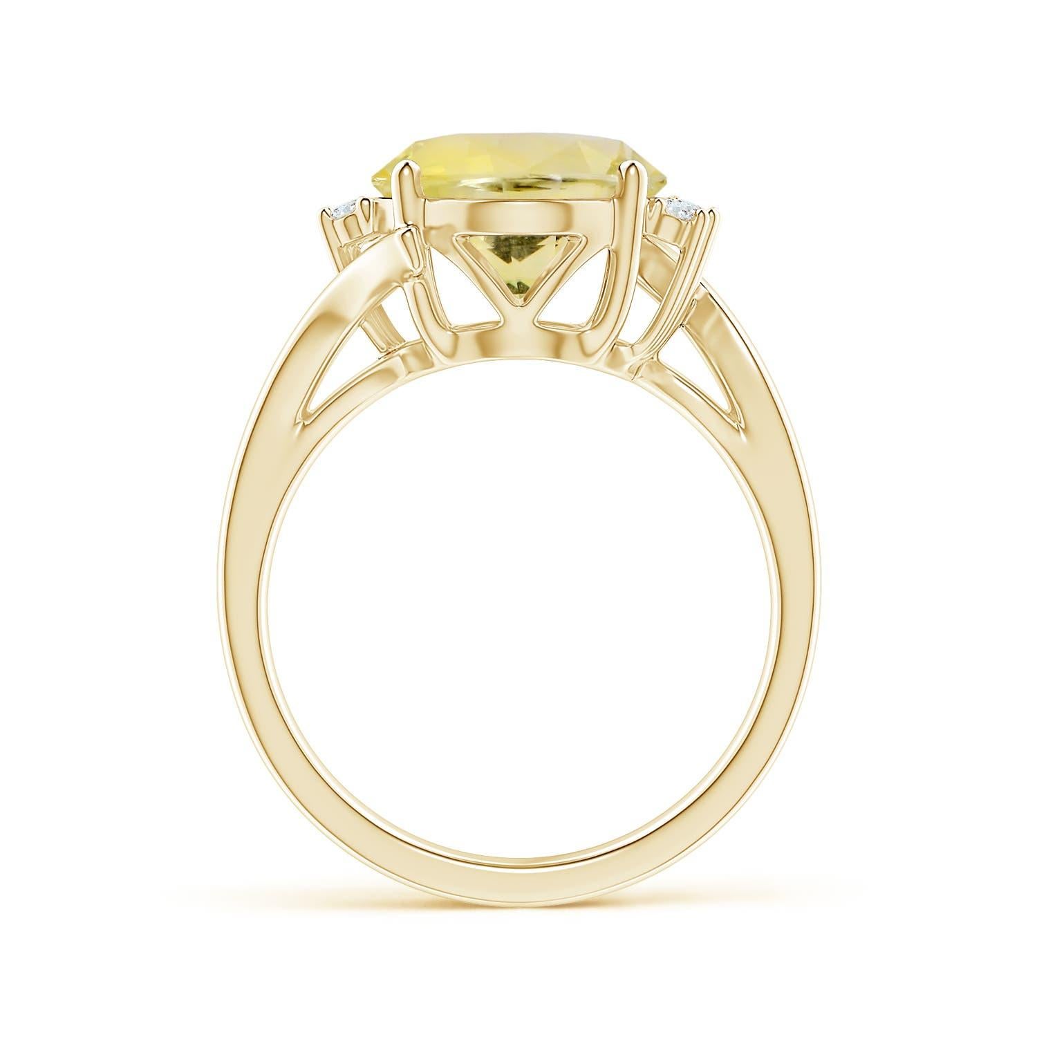 For Sale:  Angara GIA Certified Natural Yellow Sapphire & Diamond Bypass Yellow Gold Ring 2