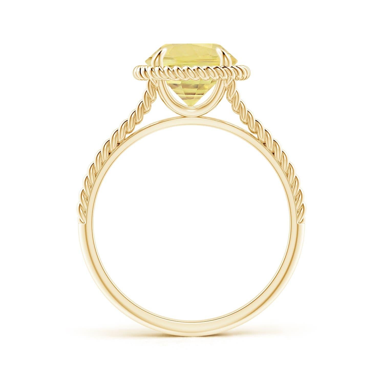 Anillo de oro amarillo con zafiro amarillo natural certificado por el GIA  2