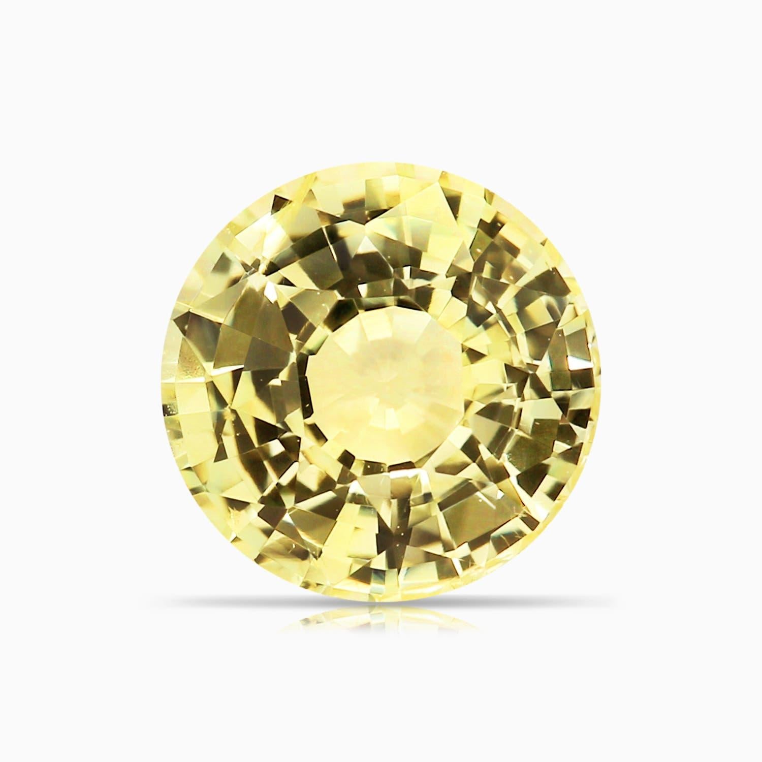 For Sale:  GIA Certified Natural Yellow Sapphire Split Shank Ring in Yellow Gold 5