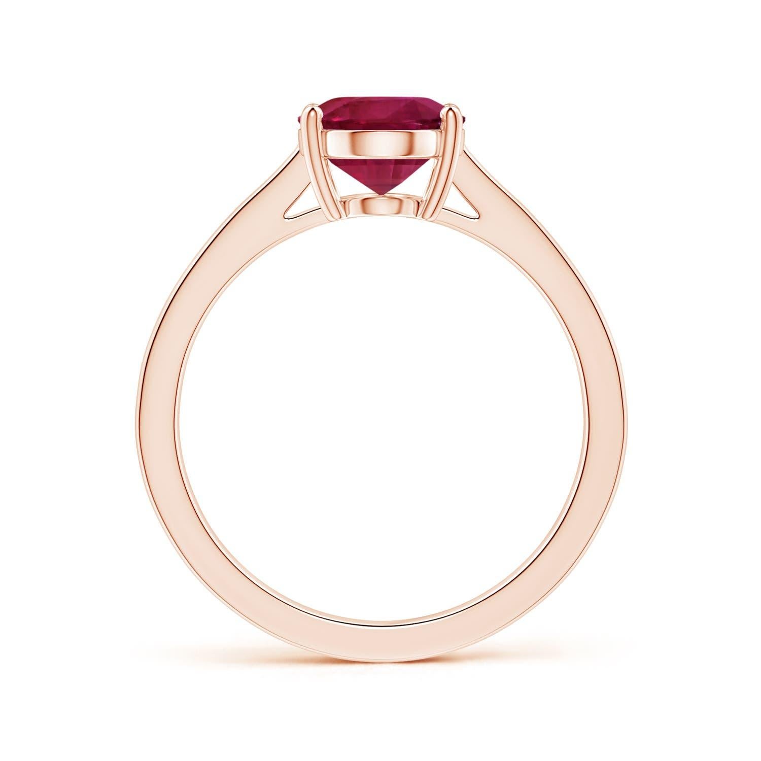 For Sale:  ANGARA GIA Certified Oval Pink Sapphire Ring in Rose Gold with Diamonds 2