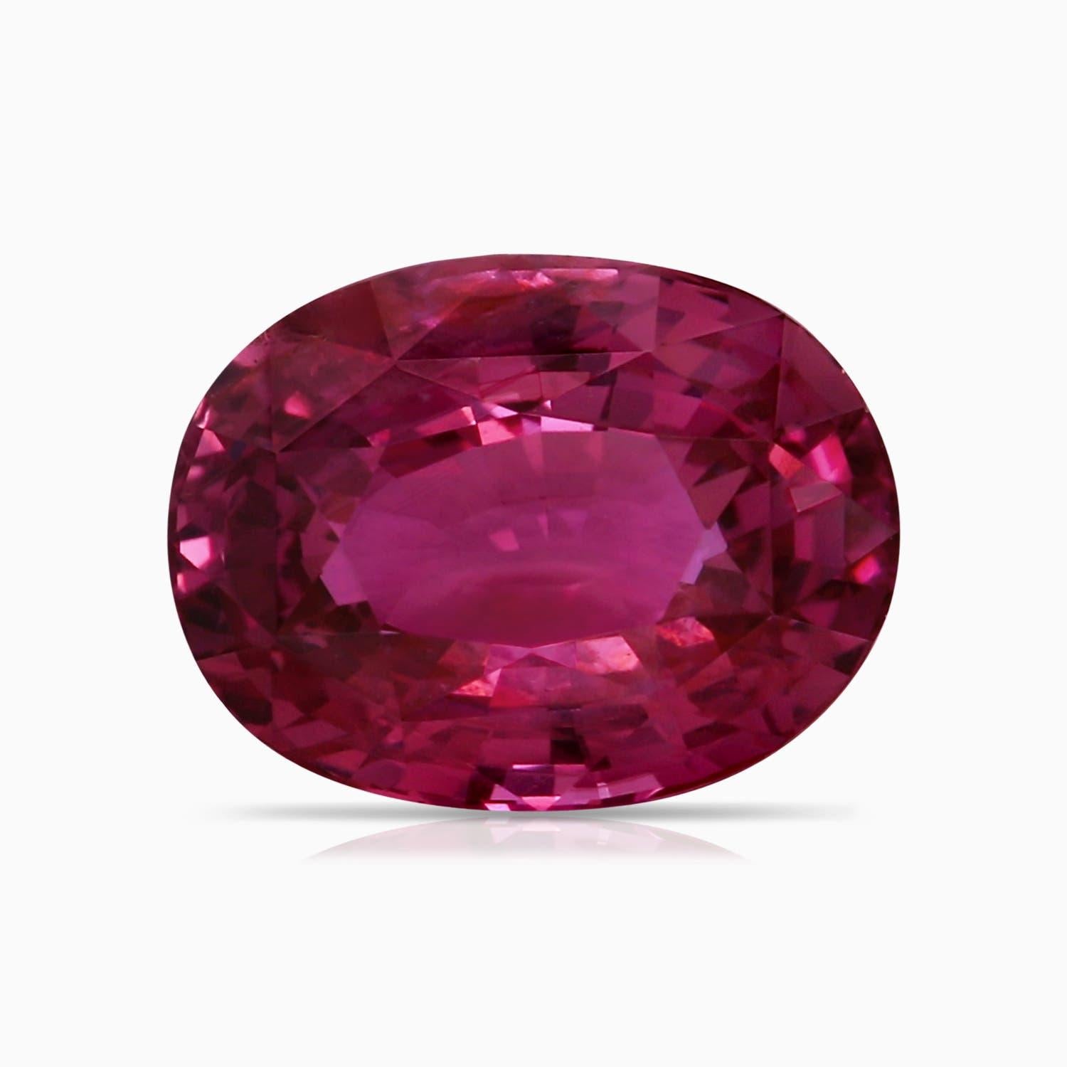 For Sale:  ANGARA GIA Certified Oval Pink Sapphire Ring in Rose Gold with Diamonds 5