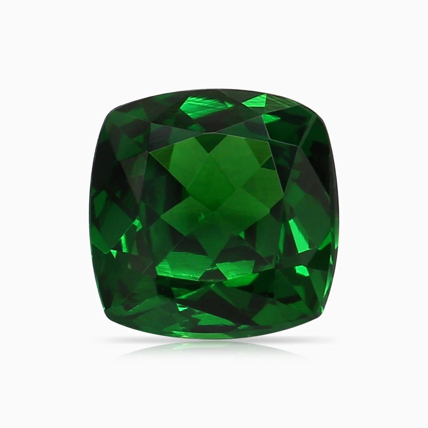 ANGARA GIA Certified Princess Diana Inspired Tsavorite Halo Ring in Platinum 6