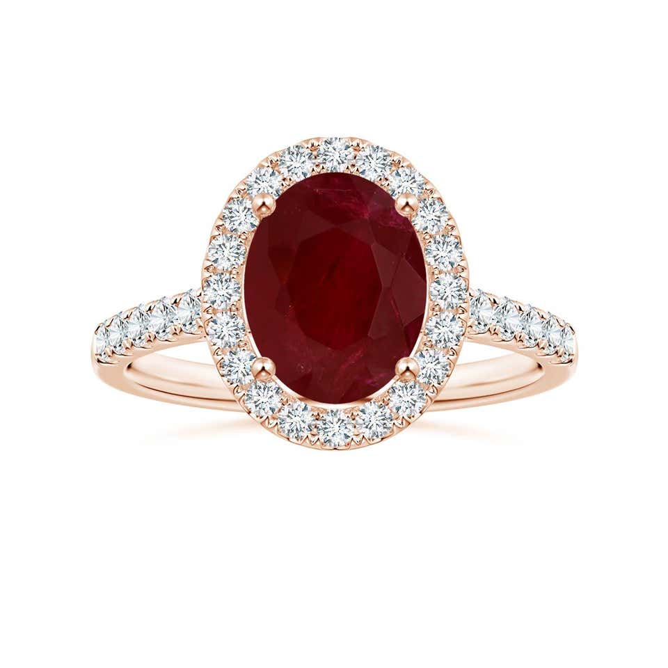 Fabergé Colours of Love Rose Gold Ruby Fluted Ring with Diamond ...