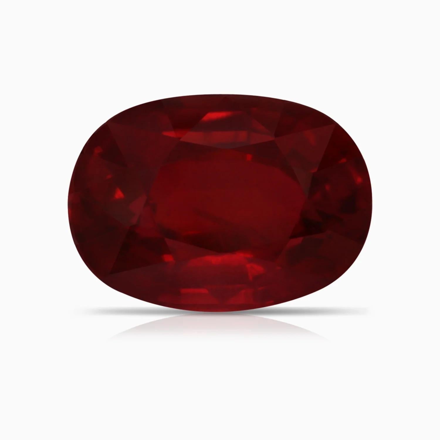 For Sale:  ANGARA GIA Certified Ruby Solitaire Ring in Platinum with Reverse Tapered Shank 6