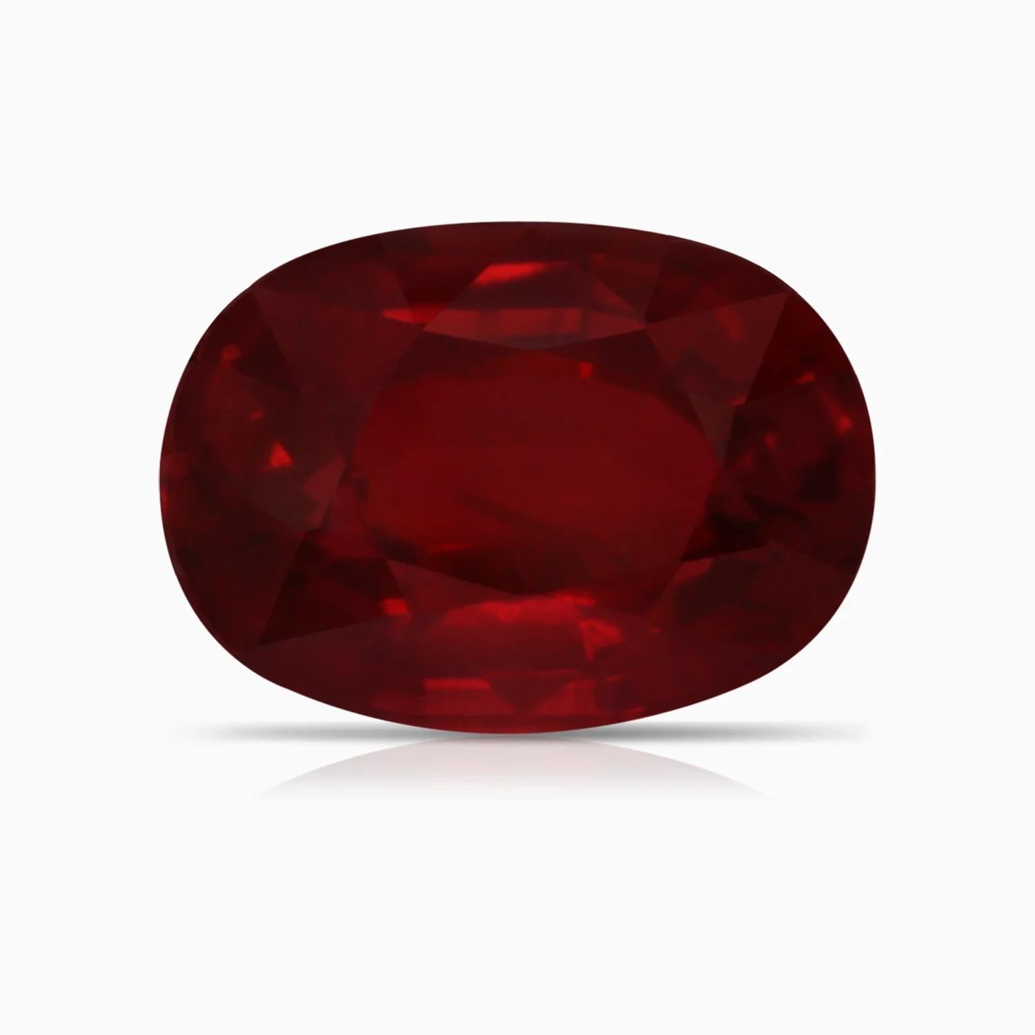 ANGARA Anillo Solitario de Rubí Certificado GIA en Oro Rosa con Caña Cónica Inversa  6