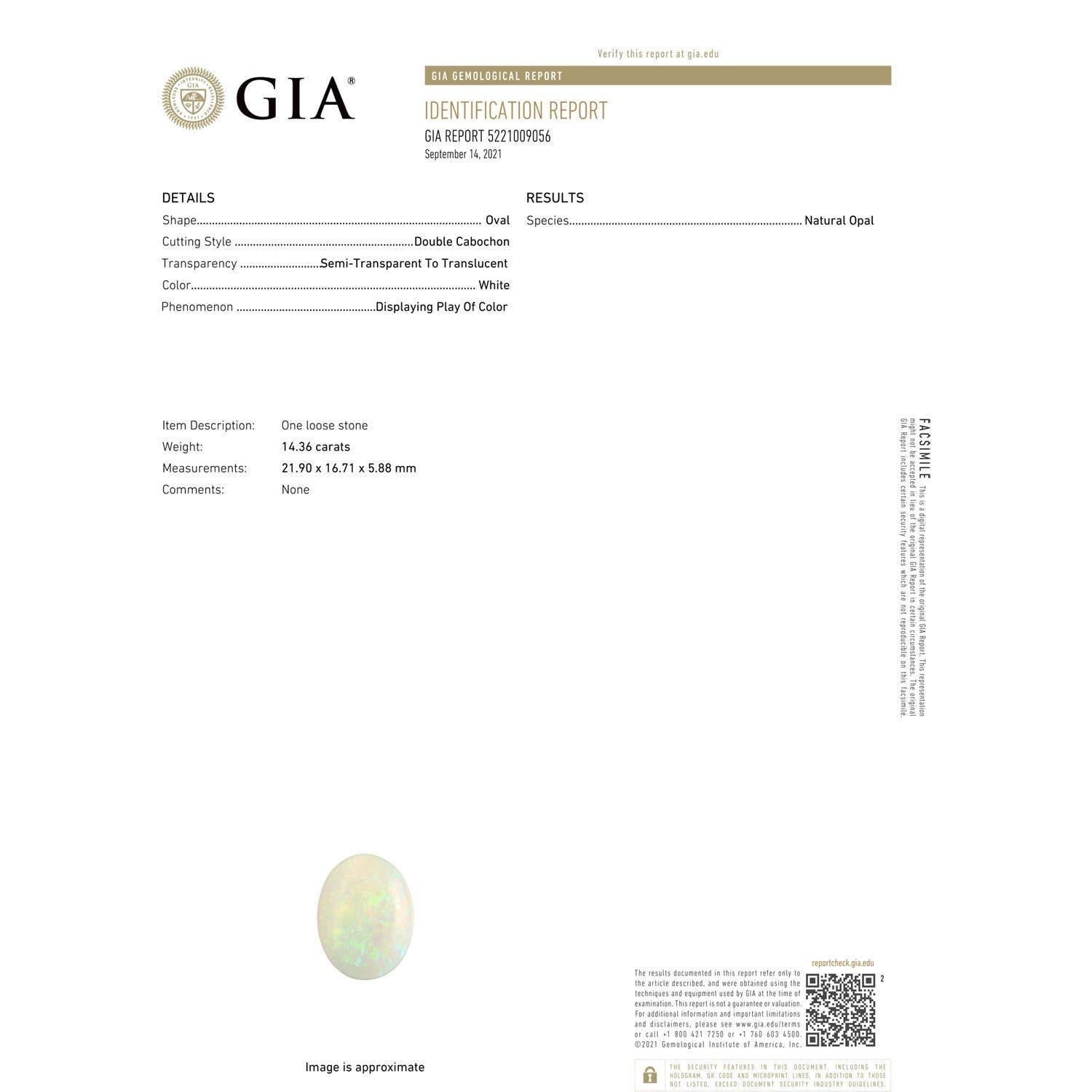 Angara Gia Certified Solitaire Opal Ring in Rose Gold with Leaf Motifs 3