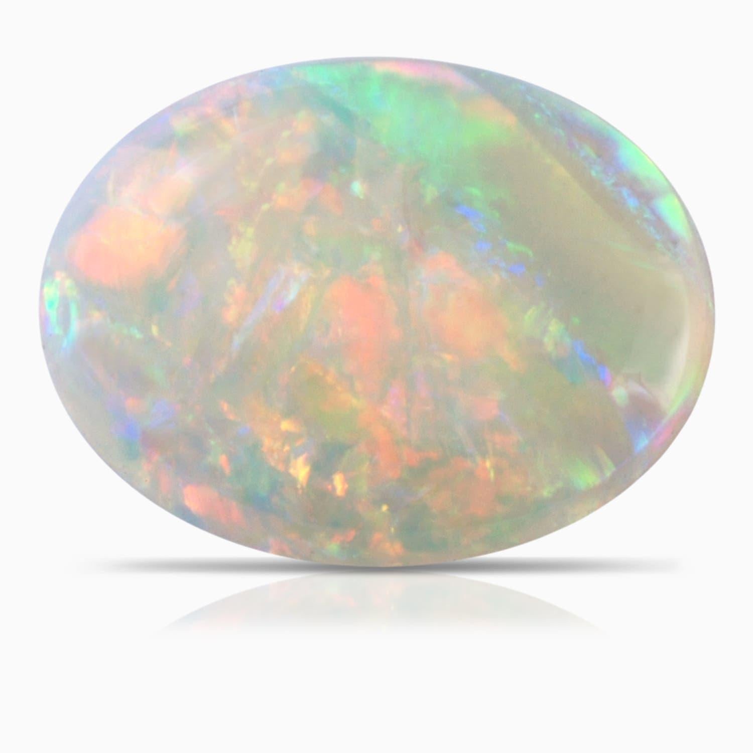 ANGARA GIA Certified Solitaire Opal Ring in Rose Gold with Scrollwork 6