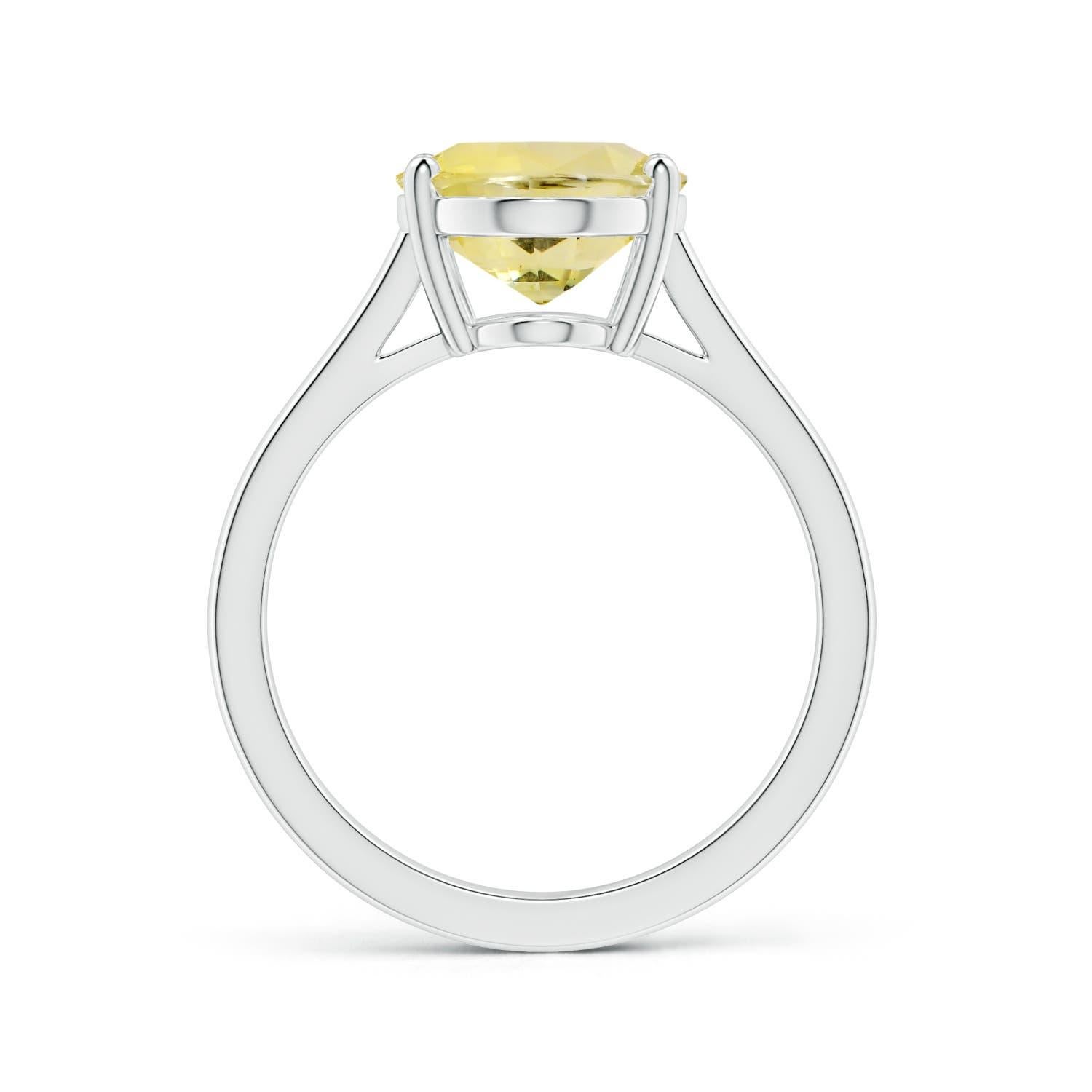 For Sale:  ANGARA GIA Certified Yellow Sapphire Solitaire Ring in Platinum 2