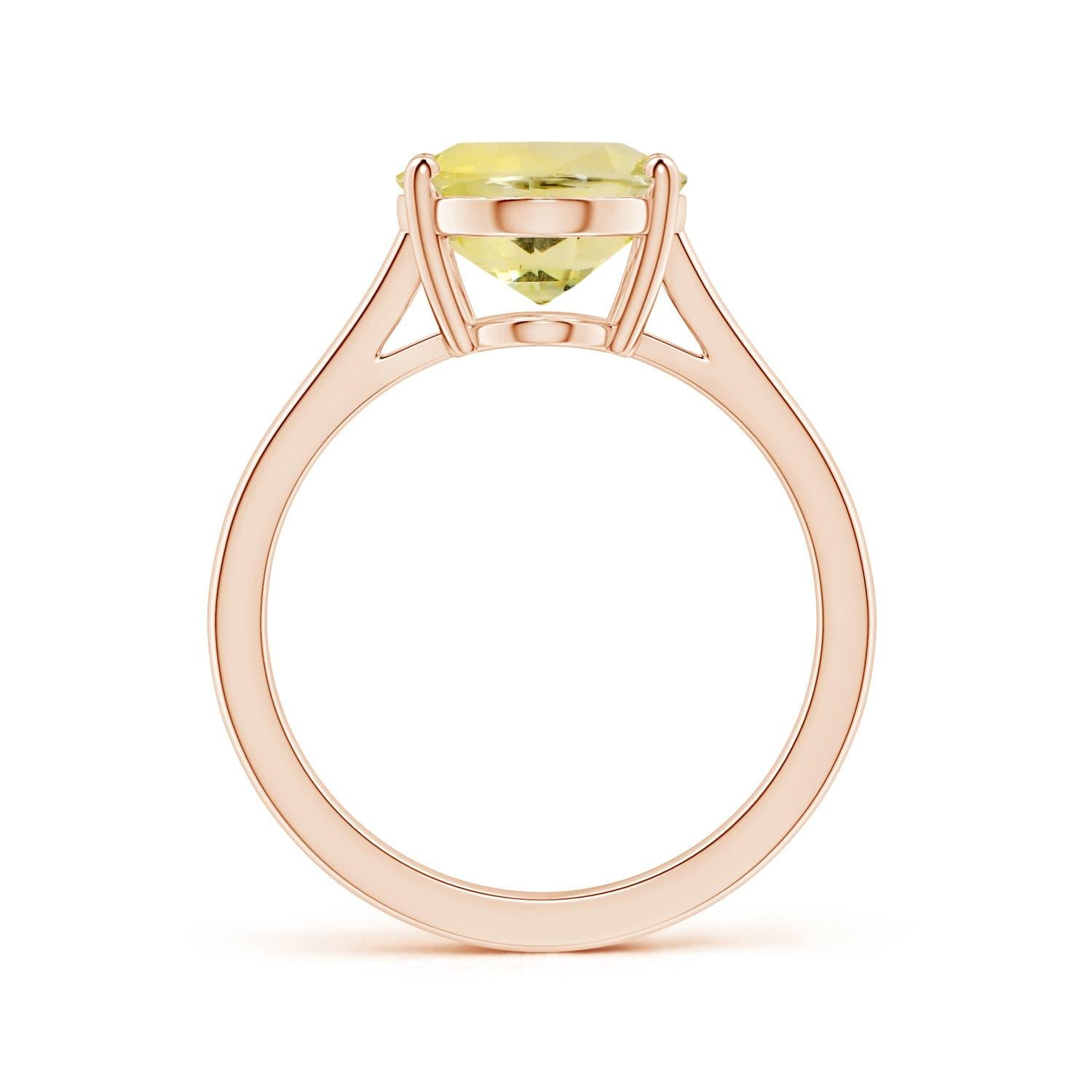 ANGARA GIA Certified Yellow Sapphire Solitaire Ring in Rose Gold 2