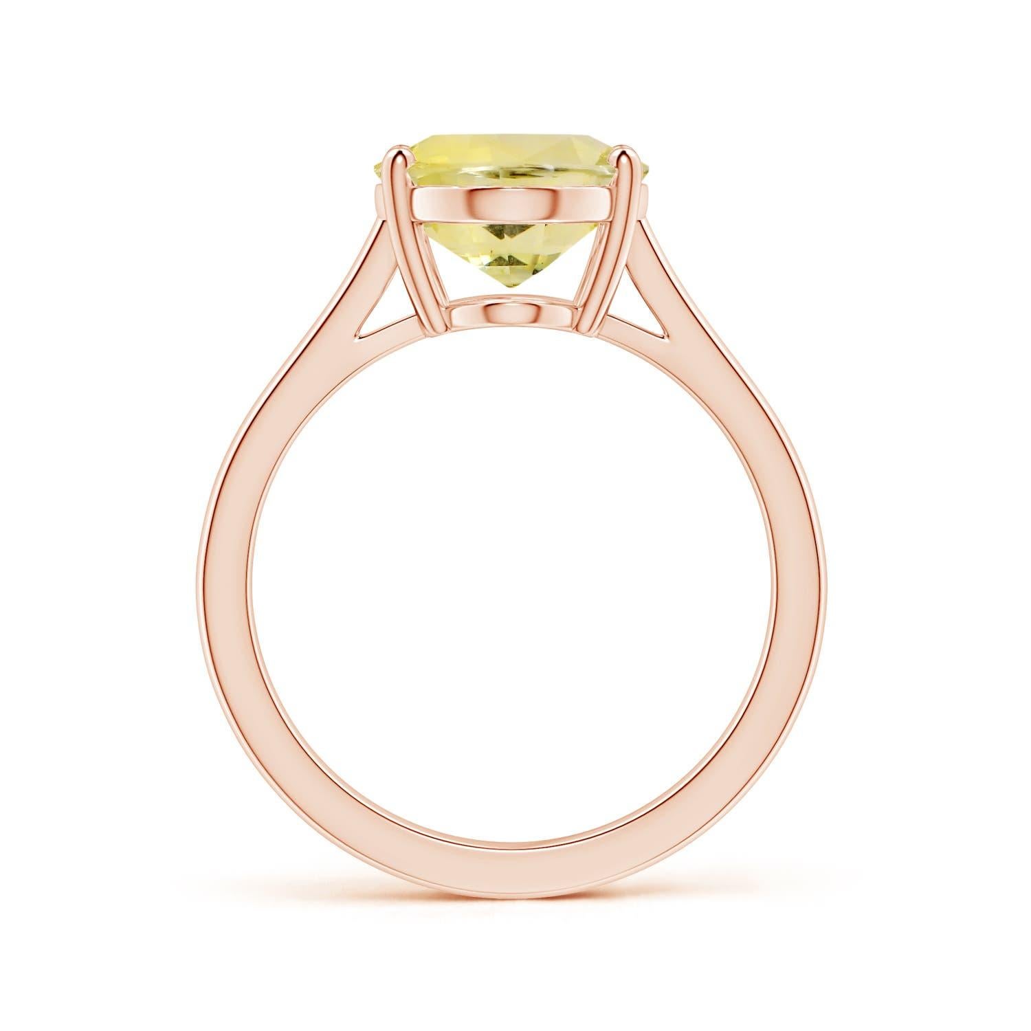 For Sale:  ANGARA GIA Certified Yellow Sapphire Solitaire Ring in Rose Gold 2