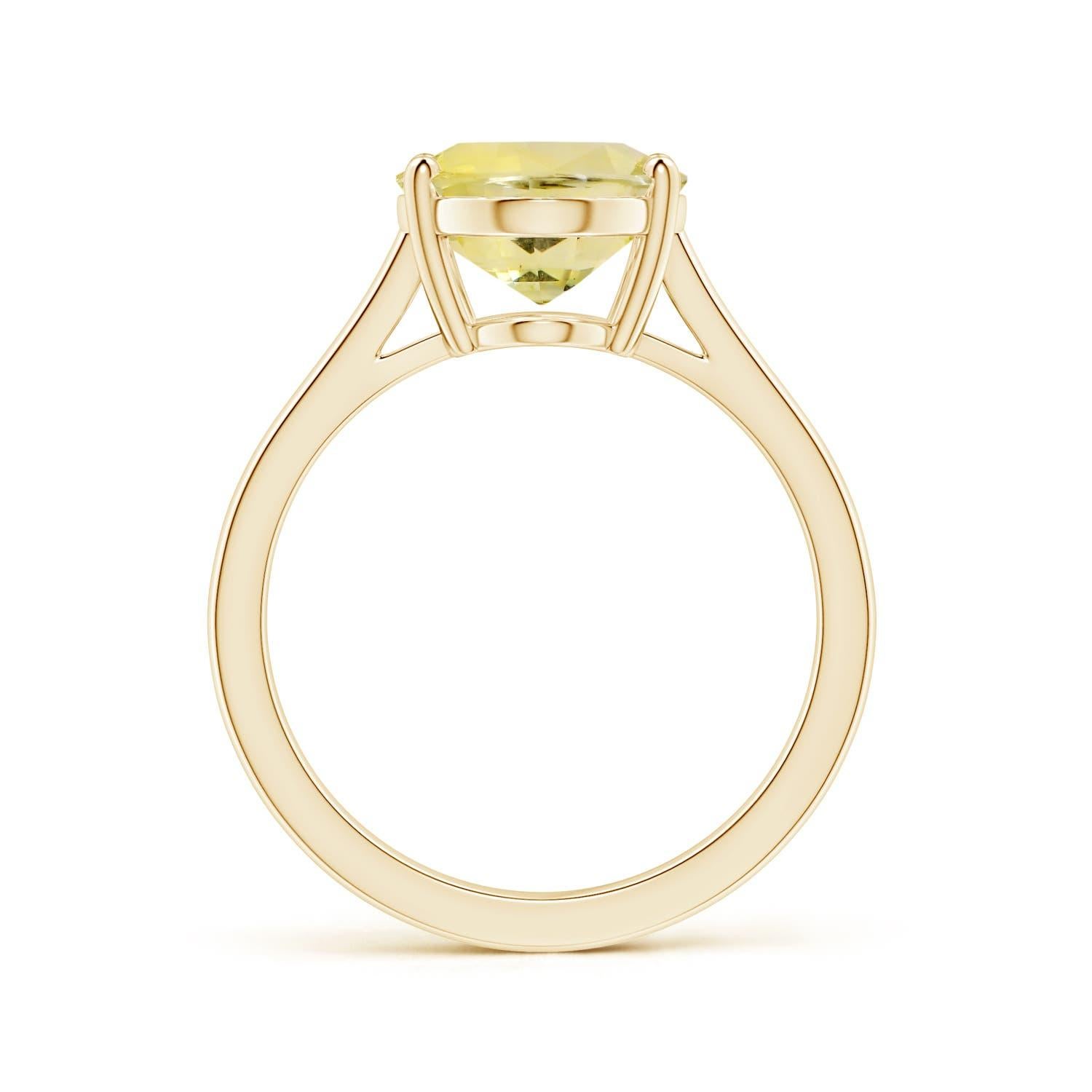 For Sale:  ANGARA GIA Certified Yellow Sapphire Solitaire Ring in Yellow Gold 2