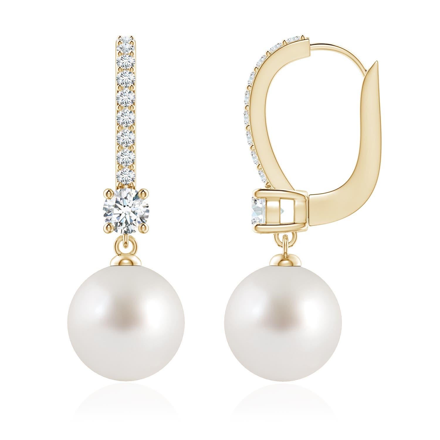 Angara Orecchini a goccia con perle coltivate dei mari del Sud in oro 14K per donna in vendita 1