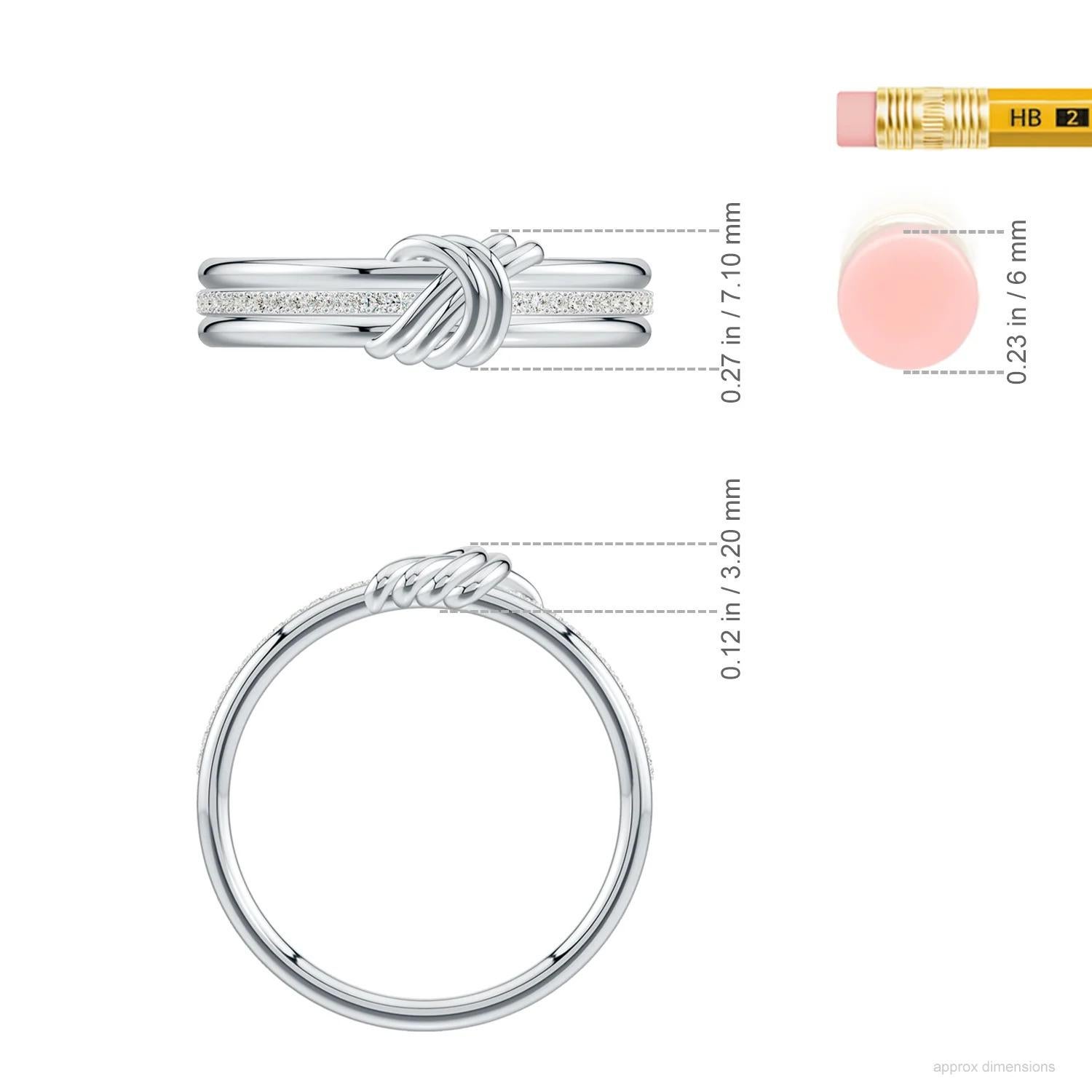For Sale:  Angara Natural 0.075 Ctw. Diamond Knot Promise Ring in 14K White Gold For Women 4