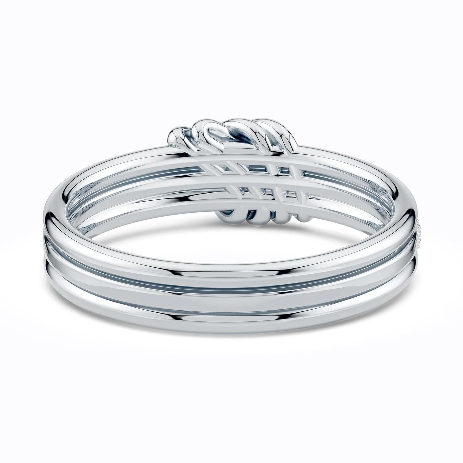 For Sale:  Angara Natural 0.075 Ctw. Diamond Knot Promise Ring in 14K White Gold For Women 5