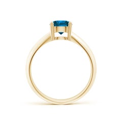 Angara Natural 1 ct Enhanced Blue Diamond Solitaire Engagement Ring in 14K Gold