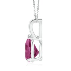 Angara Natural 1.35ct Pink Tourmaline Solitaire Pendant in 14K Solid Gold