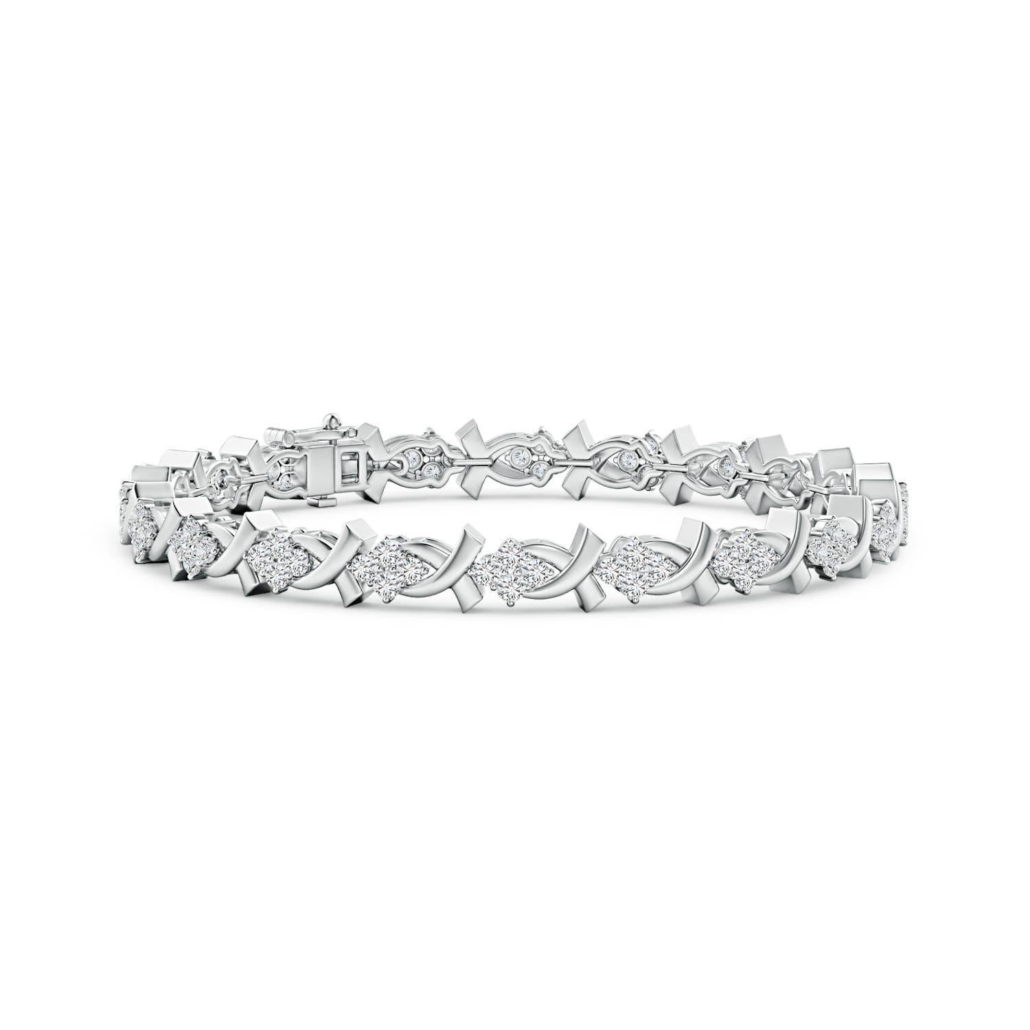 Angara Pulsera de oro macizo de 14 quilates con motivo 