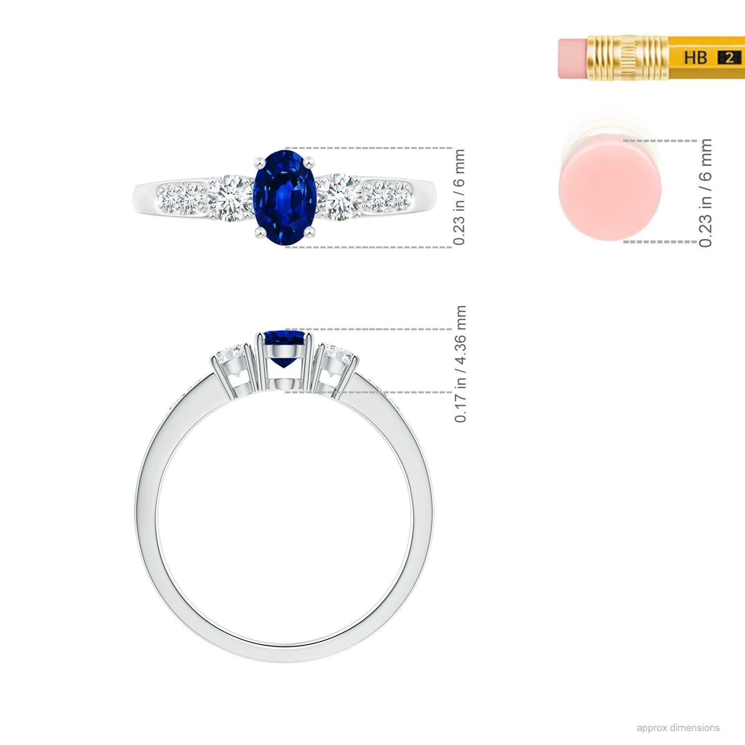Anillo de compromiso Angara de zafiro azul natural y diamante en oro macizo de 14 quilates en venta 1