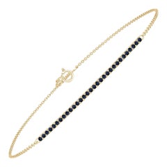 Bracelet de saphirs bleus naturels Angara en or massif 14K pour femmes