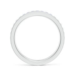 Angara Natural Channel Set Eternity Sapphire Wedding Ring in 14K Solid Gold