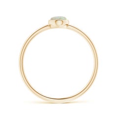 Angara Natural Classic Bezel-Set Oval Opal Ring in 14K Solid Gold for Women