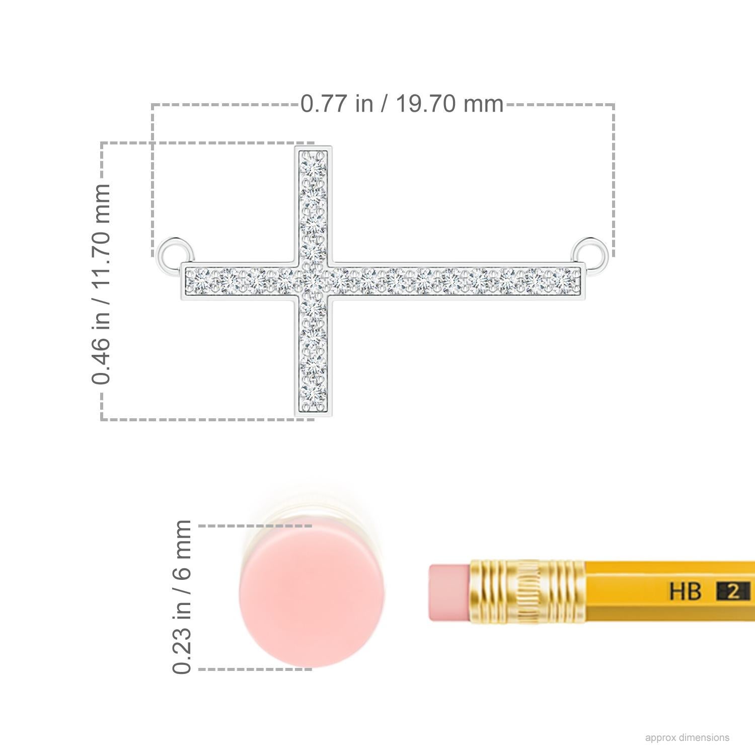 Il tradizionale ciondolo a forma di croce è progettato in stile contemporaneo e realizzato in oro bianco 14k. I diamanti incastonati impreziosiscono la croce, irradiando una brillantezza e un fascino senza pari. Questa splendida collana con croce