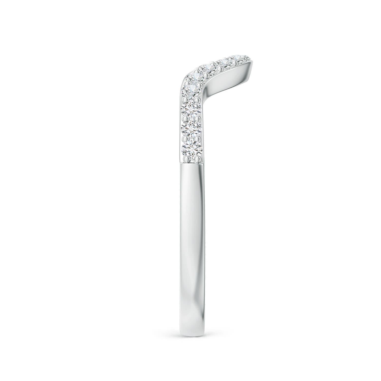 Anillo para mujer Angara de oro macizo de 14 quilates con diamante natural clásico curvado de ajuste cómodo Corte redondo en venta