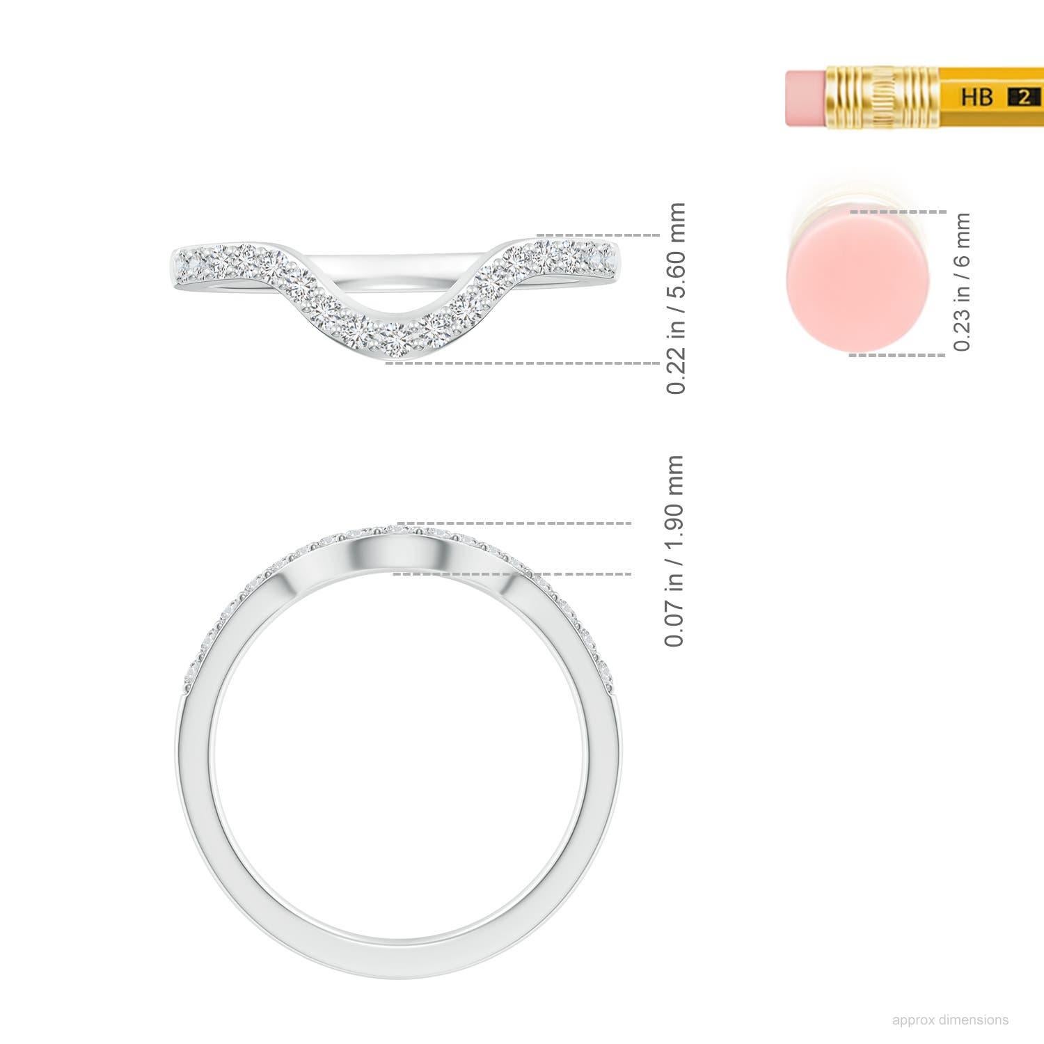 De las mujeres Anillo para mujer Angara de oro macizo de 14 quilates con diamante natural clásico curvado de ajuste cómodo en venta