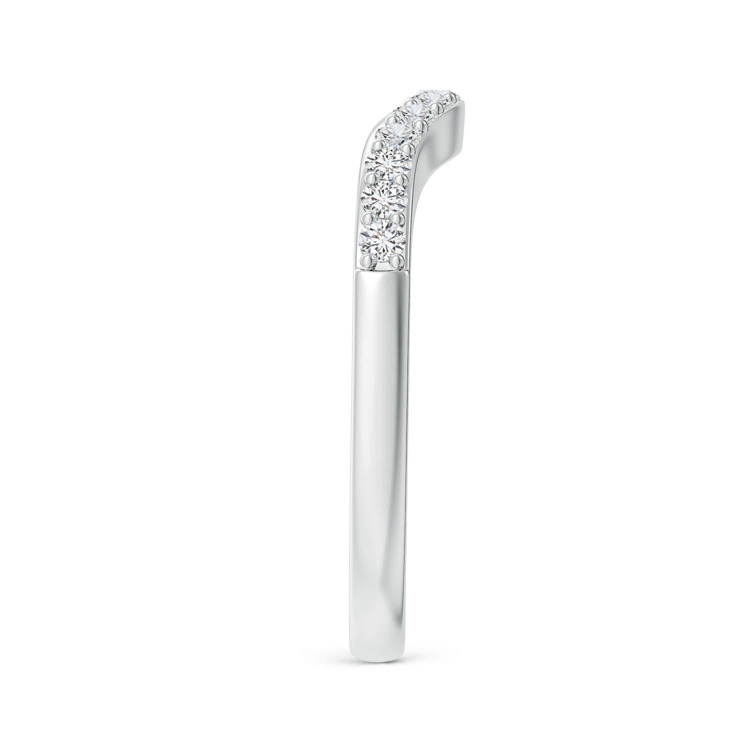 Anillo de boda de media eternidad con diamante clásico natural Angara en oro macizo de 14 quilates Corte redondo en venta