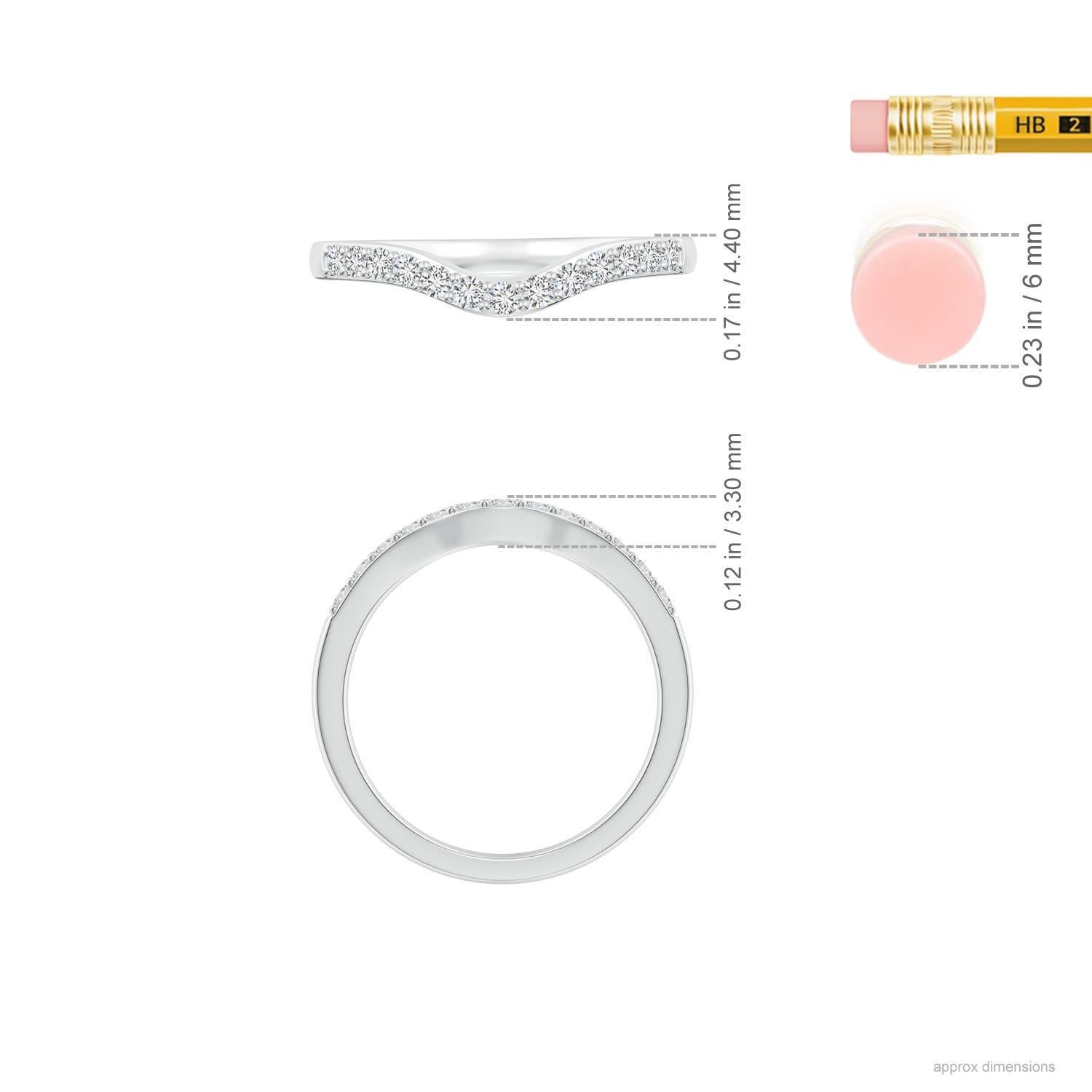 De las mujeres Anillo de boda de media eternidad con diamante clásico natural Angara en oro macizo de 14 quilates en venta