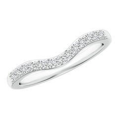 Anillo de boda de media eternidad con diamante clásico natural Angara en oro macizo de 14 quilates