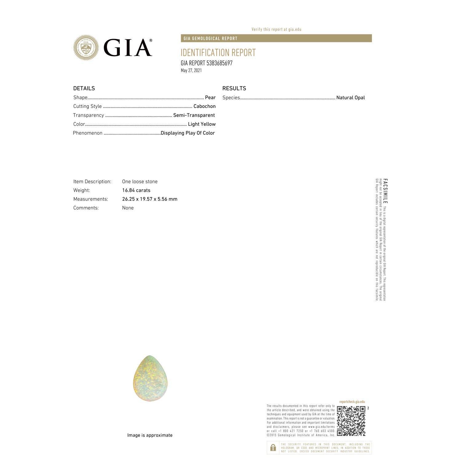 Angara Natural Classic GIA zertifiziert 16,84ct Opal Halo-Anhänger in 14K massivem Gold (Moderne) im Angebot